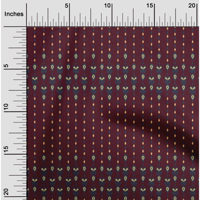 oneOone Tissu Polyester Lycra Rayé & Paisley Ikat Décor Tissu Imprimé BTY 56 Pouces de Large