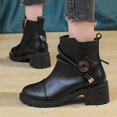 thumbnail image 3 of B91xZ Bottes à Lacets pour Femmes Bottes Chelsea Mode Confort Bottines à Talon Bas,Noir 7, 3 of 5