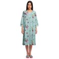 thumbnail image 1 of Moomaya Robe de Nuit d'Allaitement en Coton à Col Rond Imprimée pour Femmes, 1 of 6