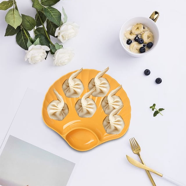EGNMCR Kitchen Gadgets Shells Shape Plates Impregnable Dinner Plates Dishwasher Microwave Safe Plastic Plates Reusable Lightweight Plates For Kitchen Or Camping 7.1x7.5 Inches Dinner plate
