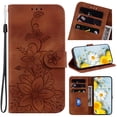 thumbnail image 1 of Compatible with Samsung Galaxy A02 Embossed Lily Wallet Case with Card Holder PU Leather Flip Cover, 1 of 5