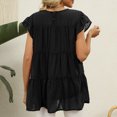 thumbnail image 5 of Timegard Womens Tops Chiffon Cap Sleeve Loose Blouse Lightweight Round Neck Summer Beach Vacation Tops, 5 of 5