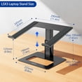 thumbnail image 4 of LSX Aluminum Laptop Stand Ergonomic Adjustable Notebook Stand Riser Holder Computer Stand Compatible with Air Pro Dell HP Lenovo More -; Laptops (), 4 of 9