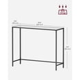 thumbnail image 2 of VASAGLE Entryway Table, Console Table, Tempered Glass Tabletop, Modern  Easy Assembly, with Adjustable feet, 2 of 6