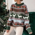 thumbnail image 1 of Qertyioot Chandails de Noël à Col Rond pour Femmes, Tricot à Manches Longues, 1 of 7