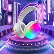 Meitianfacai Headphones Headsets, Headphones Headset Subwoofer 5.3 Mobile Computer Game Music Sports Game Headphones,White
