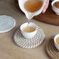 thumbnail image 4 of TIELUTT sous-Verres pour Boissons sous-Verres pour Osier Chargeurs pour Assiettes de Souper Petite Table à Manger Ensemble pour 4 Table Ronde Ronde Ensemble de Cuisine Napperons Ronds Salle à Manger Intérieure Extérieure Petite Table à Manger Ensemble fo, 4 of 7