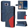 thumbnail image 1 of Étui pour Samsung Galaxy S8 Portefeuille en Cuir Livre à Rabat Folio Support Vue Couverture - Bleu, 1 of 5