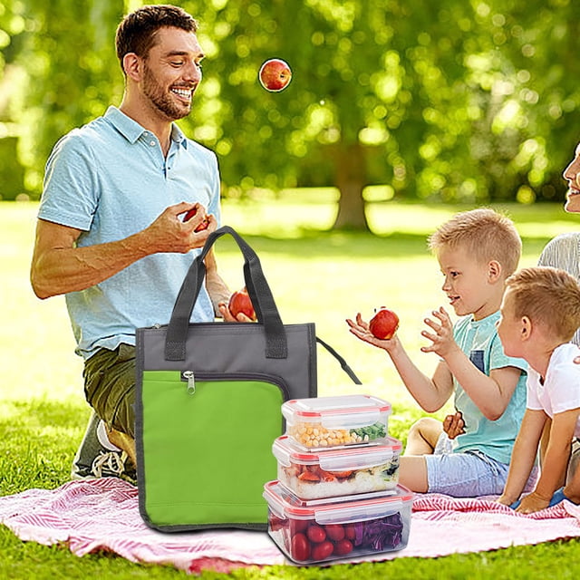 PRETXORVE Insulated Picnic Delivery Foldable Insulated Cooler Insulated for Ice Cubes