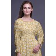 thumbnail image 5 of Bimba Robe de Plage Longue Maxi d'Été Bohème Gitane à Imprimé Floral pour Femmes, Smockée - Très Petit, 5 of 5