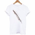 thumbnail image 3 of EQWLJWE Liquidation d'Économies d'Été! T-shirt à Col Rond pour Femme à Manches Courtes, Mode, Imprimé Plume, Haut T-shirt Tee Blouse, Hauts d'Été pour Femmes 2023, 3 of 4