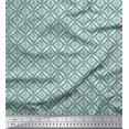 thumbnail image 1 of Soimoi Green Rayon Fabric Triangle Geometric Print Fabric by the Yard 42 Inch Wide, 1 of 3