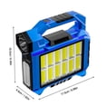 thumbnail image 3 of Lampe Solaire de Travail Portable Lampe de Poche Super Lumineuse Rechargeable Projecteur Éclairage Camping Bleu, 3 of 9