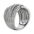 thumbnail image 3 of 1,50 Ct T.p. Rond Véritable Diamond Superbe Alliance Éternité pour Femmes en Platine Massif 950 Taille 3,5, 3 of 7