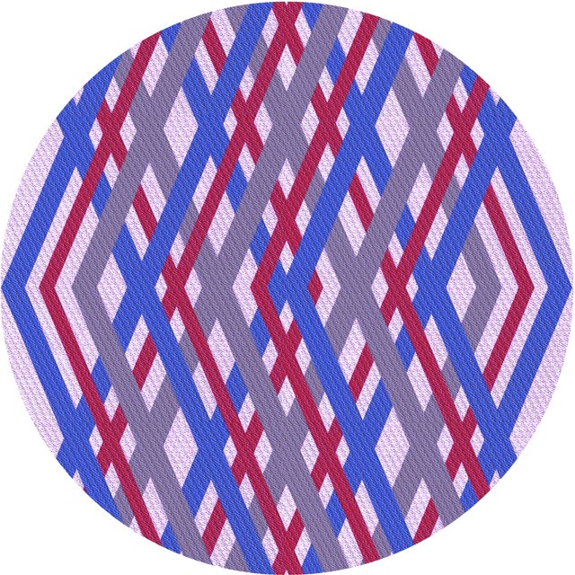 Ahgly Company Tapis Rond Lavable en Machine Intérieur Transitionnel Lilas Violet Vif, 3 Pieds Rond