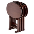 thumbnail image 1 of Nathan 5-PC Snack Table Set Cappuccino, 1 of 9