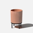 thumbnail image 1 of Veradek Demi Series Raised 16" Plastic-Stone Planter - (Terracotta/Black, 1 Pack), 1 of 10