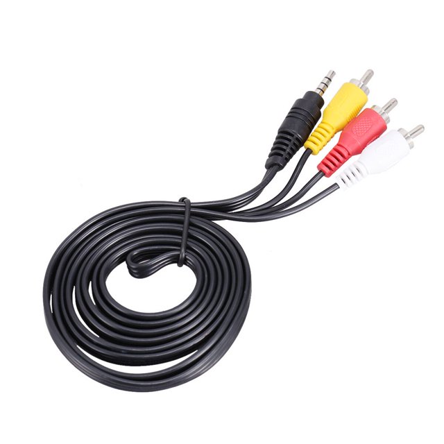 CNKOO Camcorder Cable Plug to 3 AV Camcorder Audio Video A/V Cable Compatible for JVC Camcorders
