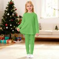 thumbnail image 1 of WENXIAOO Ensemble de Pyjama pour Tout-Petit 2 Pcs Robe à Manches Longues avec Pantalon Tenue d'Intérieur Classique Pyjama pour Filles Taille 4-5 Ans, 1 of 6
