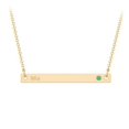 thumbnail image 1 of Engravable Bar Pendant with Birthstone, 1 of 5