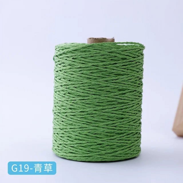 Raffia Yarn Knitting Crochet Paper Straw Rope Thread For Weaving Summer Handmade Hat Basket Handcrafts Tricots DIY Material Rug