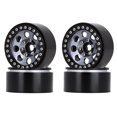 thumbnail image 1 of Graflsoa 2.2" Aluminum Alloy Climbing Car Wheel Rims, 8-Hole Design in Black & Titanium, Set of 4, 1 of 5