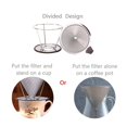 thumbnail image 4 of Lubelski Stainless Steel Home Coffee Filter Reusable Pour Over Dripper Non-slip Strainer, 4 of 7