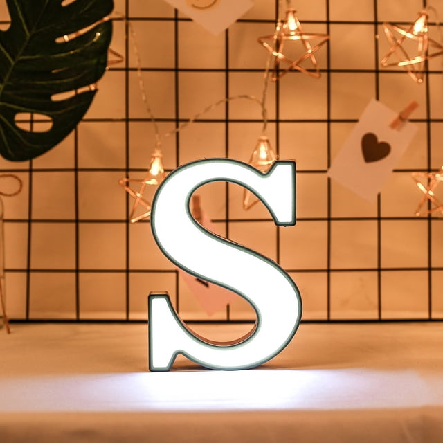 RKSTN Night Light Creative LED Letter Lights Night Light Plastic English Letters Light Lamp Decor Led Lights