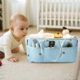 thumbnail image 2 of Sunveno Portable Diaper Caddy Organizer with Removable Dividers, Large Capacity Baby Nursery Storage Tote, 2 of 5