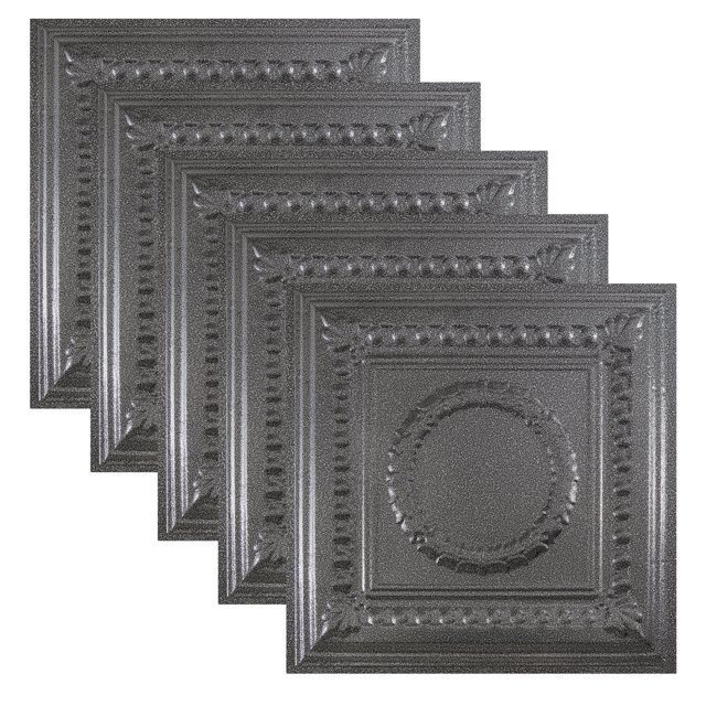 Great Lakes Tin Ceiling Tiles 2ft x 2ft 5 Pack Pewter