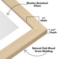 thumbnail image 3 of Americanflat 12x12 Picture Frame with Shatter-Resistant Glass - Use as 10x10 Frame with Mat or 12x12 Frame Without Mat - Hudson Collection - Wide Photo Frame for Wall Display - Natural Oak, 3 of 5