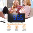 thumbnail image 4 of Réveil de Table Numérique Radio FM Mode Répétition Chambre Hôtel Affichage LED Réveil avec Port USB, Affichage Bleu, 4 of 6