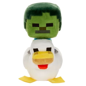 Minecraft Plush Zombie Jouet de jockey de poulet, 8-inch Soft Doll Inspiré par le personnage de jeu vidéo