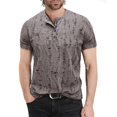 thumbnail image 1 of Hiiyo T-Shirt à Manches Courtes Déchiré pour Hommes, Café, 1 of 4