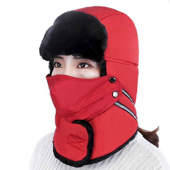 Chapeau Trappeur Réfléchissant Ajustable Unisexe Chapeau de Cyclisme pour l'Hiver