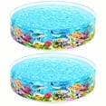 thumbnail image 1 of Intex SnapSet Piscine Instantanée pour Enfant 8 x 8 Pieds, Bleu Mer Profond (Lot de 2), 1 of 5