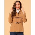 thumbnail image 3 of INSPIRE CHIC Manteau Duffle à Bascule pour Femme, Fermeture Éclair devant, Uni, Court, Caban à Capuche, 3 of 6