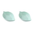 thumbnail image 1 of Langgg Feuille Forme Assaisonnement Plats Table Sauce Récipient Cuisine Couverts Casse-Croûte Assiette 7 * 11cm Vert 2Set, 1 of 6