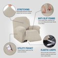 thumbnail image 2 of Super Stretch Recliner Couch Covers Chair Cover Form Fitted Non Slip Reclining Slipcovers for Standard Large Recliner, Soft Thick, 2 of 7