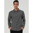 thumbnail image 2 of INSPIRE CHIC Chemise Habillée Ajustée pour Homme à Pois Imprimés à Manches Longues Boutonnée, 2 of 7