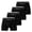 Black, variant on INNERSY Men's Anti chafing Underwear Moisture Wicking Breathable Boxer Briefs 4 Pack(Large,Black)
