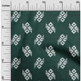 thumbnail image 1 of oneOone Cotton Poplin Fabric Geometric Kasuri Printed Craft Fabric BTY 56 Inch Wide, 1 of 4