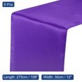 thumbnail image 2 of Unique Bargains 6 Pack Satin Table Runner, 12'x108' Smooth Silk Table Runner, Deep Purple, 2 of 7