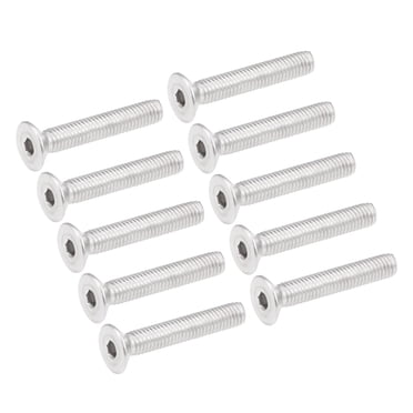Unique Bargains Vis de Machine à Tête Plate M5x30mm Vis Hexagonale Intérieure Boulons de Fixation en Acier Inoxydable 304 20 Pcs
