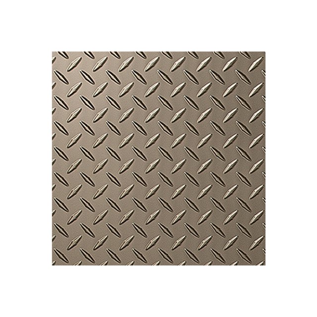 Fasade Diamond Plate Argent Bronze Wall Panel Sample 12" x 12"