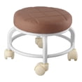 thumbnail image 2 of Ottoman Roulant, Tabouret à Roulettes en Mousse Mémoire Résistant aux Taches pour Intérieur Orange, Beige, Couleur Café, 2 of 8