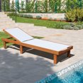thumbnail image 1 of Gymax Chaise Longue Inclinable en Bois pour Patio Extérieur avec Dossier Réglable, 1 of 9