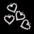 thumbnail image 2 of Bunblic 20x Coeur en Forme de Strass Pendentifs DIY Collier Passe-Temps Bijoux Fantaisie, 2 of 8