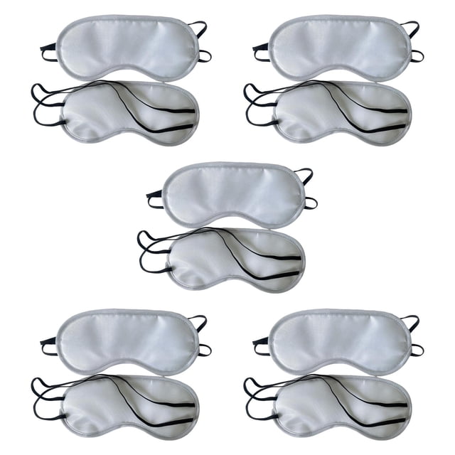 lionlar 10Pcs Sleep Masks Night Blindfold Eye Masks for Light Blocking Adults Gray