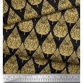 thumbnail image 2 of Soimoi Polyester Crepe Fabric Floral & Flying Swan Block Print Fabric by The Yard 52 Inch Wide, 2 of 3